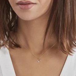 Collier Gisa Jaune Diamant Blanc