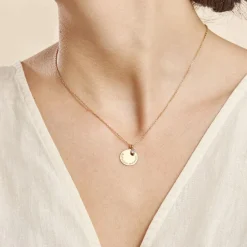 Collier Giusto Plaque Or Oxyde De Zirconium