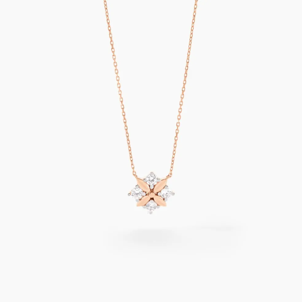 Collier Gladysse Or Rose Oxyde De Zirconium