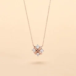 Collier Gladysse Or Rose Oxyde De Zirconium