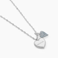 Collier Gloria Argent Blanc Oxyde De Zirconium