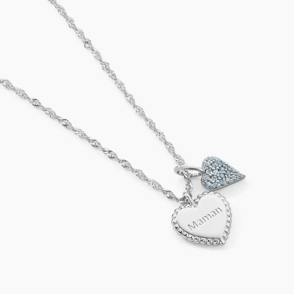 Collier Gloria Argent Blanc Oxyde De Zirconium