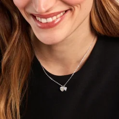 Collier Gloria Argent Blanc Oxyde De Zirconium