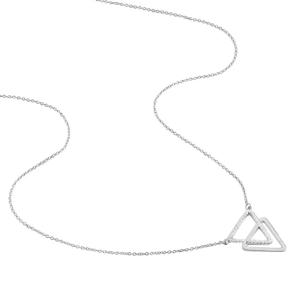 Collier Glorya Argent Blanc Oxyde De Zirconium