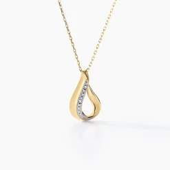 Collier Goccie Or Jaune Diamant