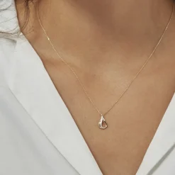 Collier Goccie Or Jaune Diamant