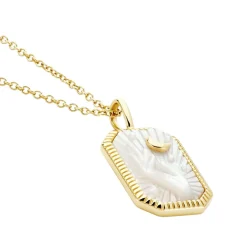 Collier Goddess Argent Doré Nacre