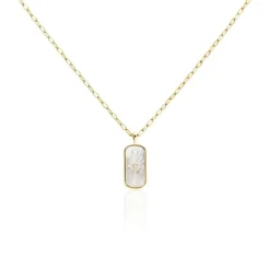 Collier Goddess Argent Doré Nacre Oxyde De Zirconium