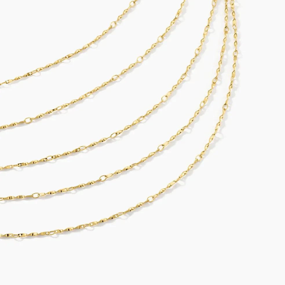 Collier Golden Liana Acier Jaune