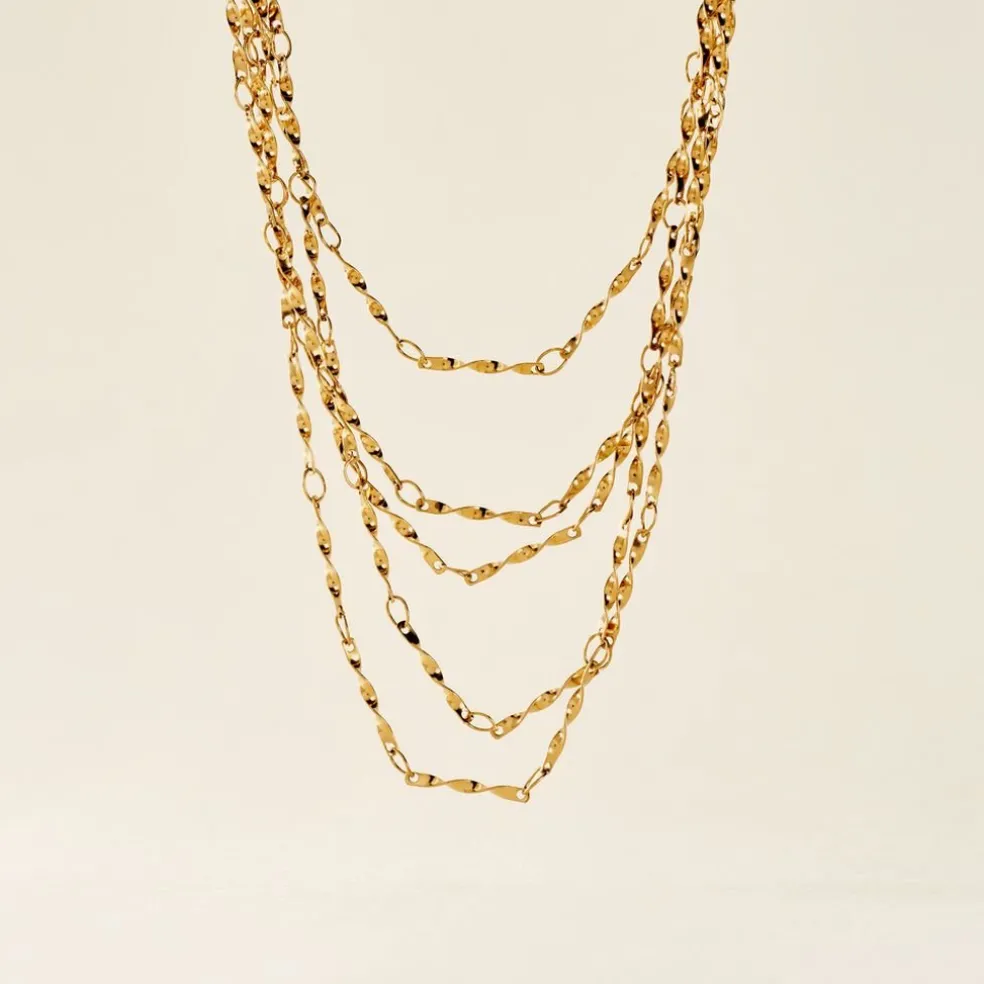 Collier Golden Liana Acier Jaune