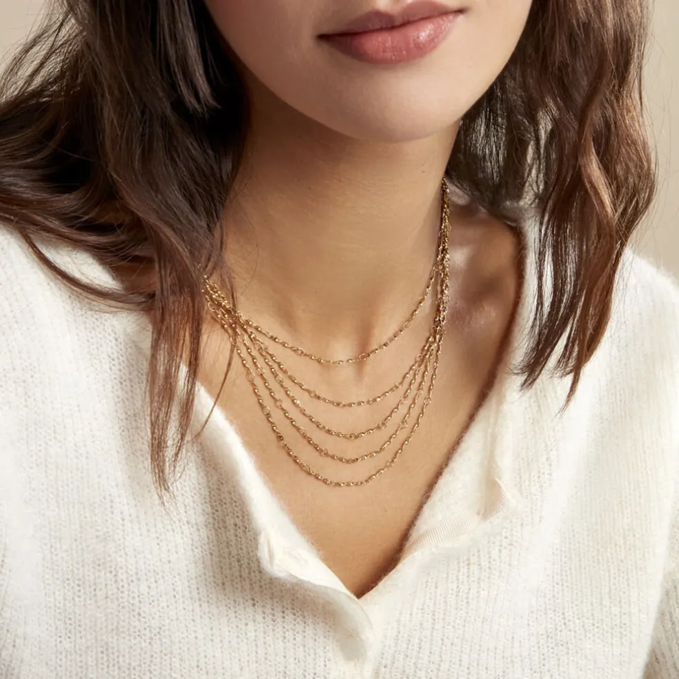 Collier Golden Liana Acier Jaune