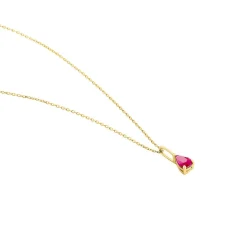 Collier Goutte Or Jaune Rubis