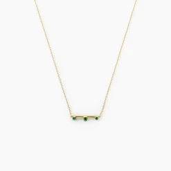 Collier Green Peas Or Jaune Emeraude