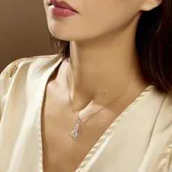 Collier Greta Argent Blanc