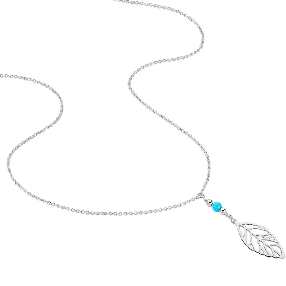 Collier Grethel Argent Blanc Turquoise