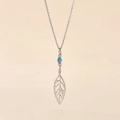 Collier Grethel Argent Blanc Turquoise