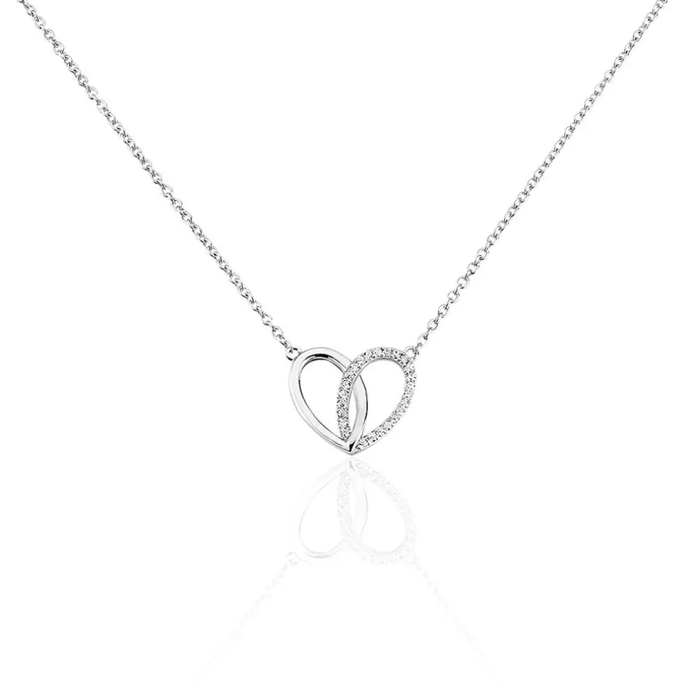 Collier Guilia Argent Blanc Oxyde De Zirconium