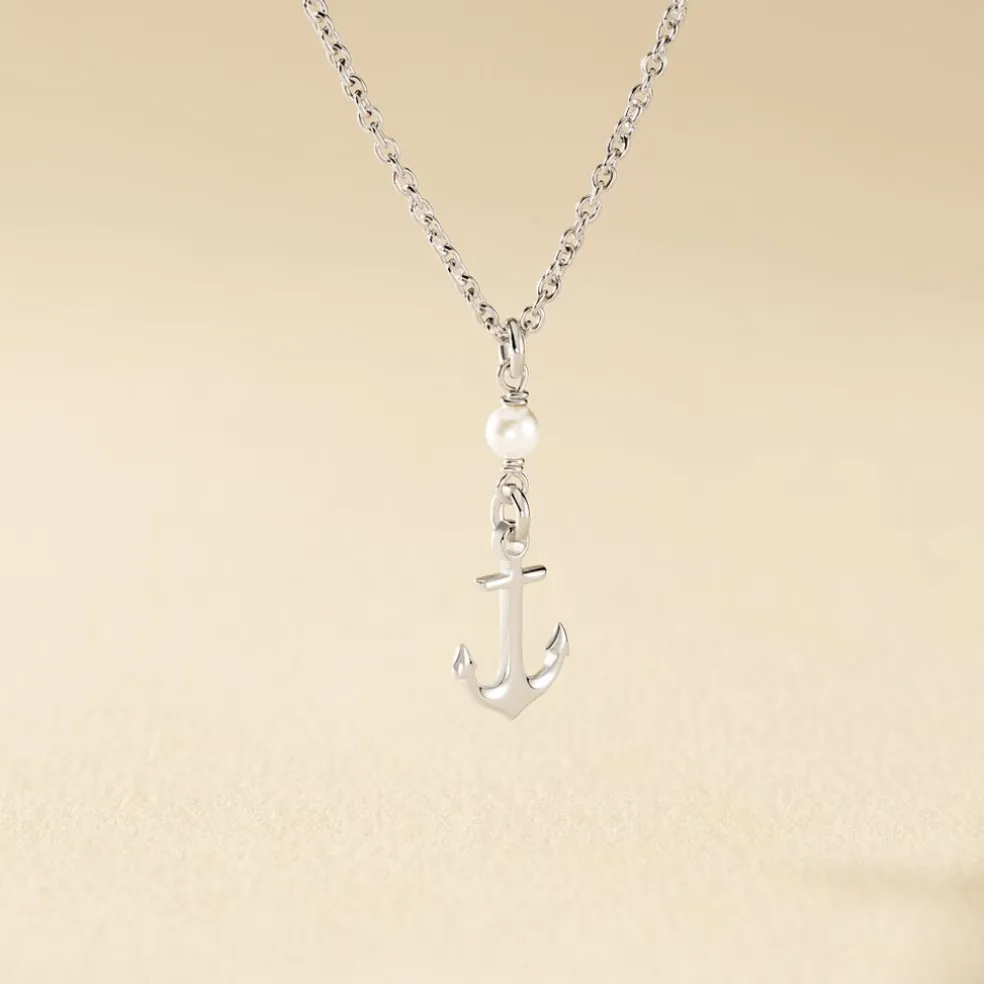 Collier Gwenaelle Argent Blanc Perle D'imitation