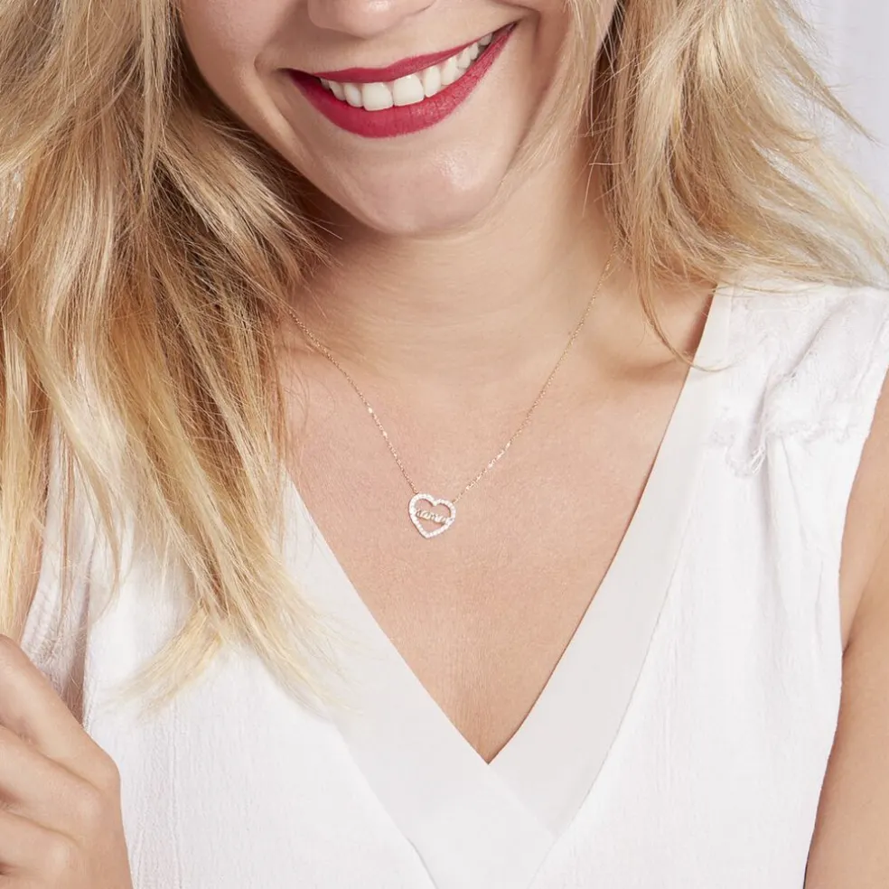 Collier Gyula Or Jaune Oxyde De Zirconium