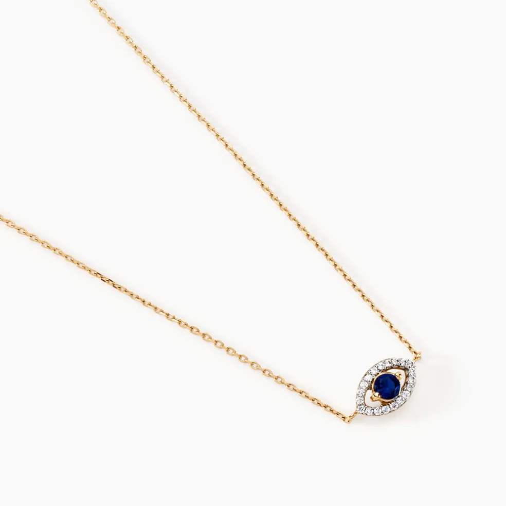 Collier Hajnal Or Jaune Topaze Oxyde De Zirconium