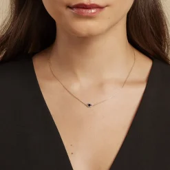 Collier Hajnal Or Jaune Topaze Oxyde De Zirconium