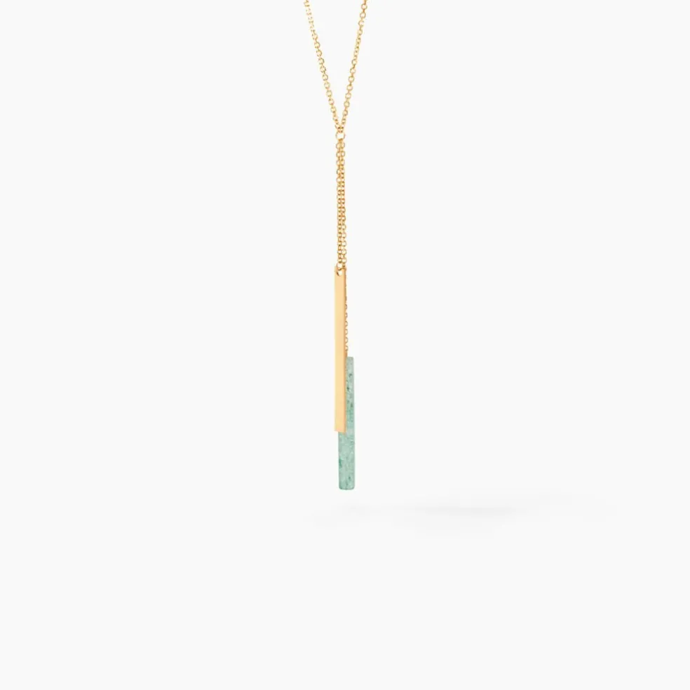 Collier Halcyone Or Jaune Aventurine