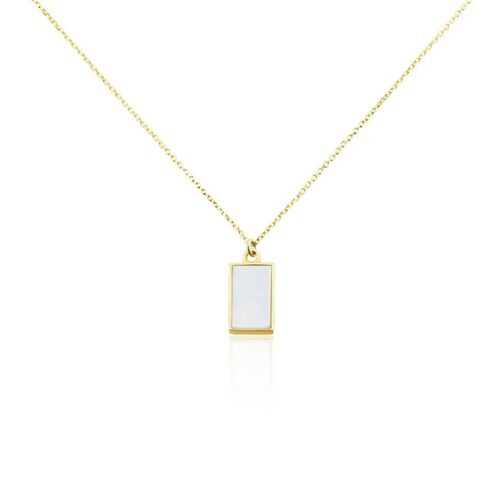 Collier Hallie Or Jaune Nacre
