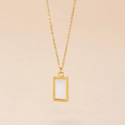 Collier Hallie Or Jaune Nacre