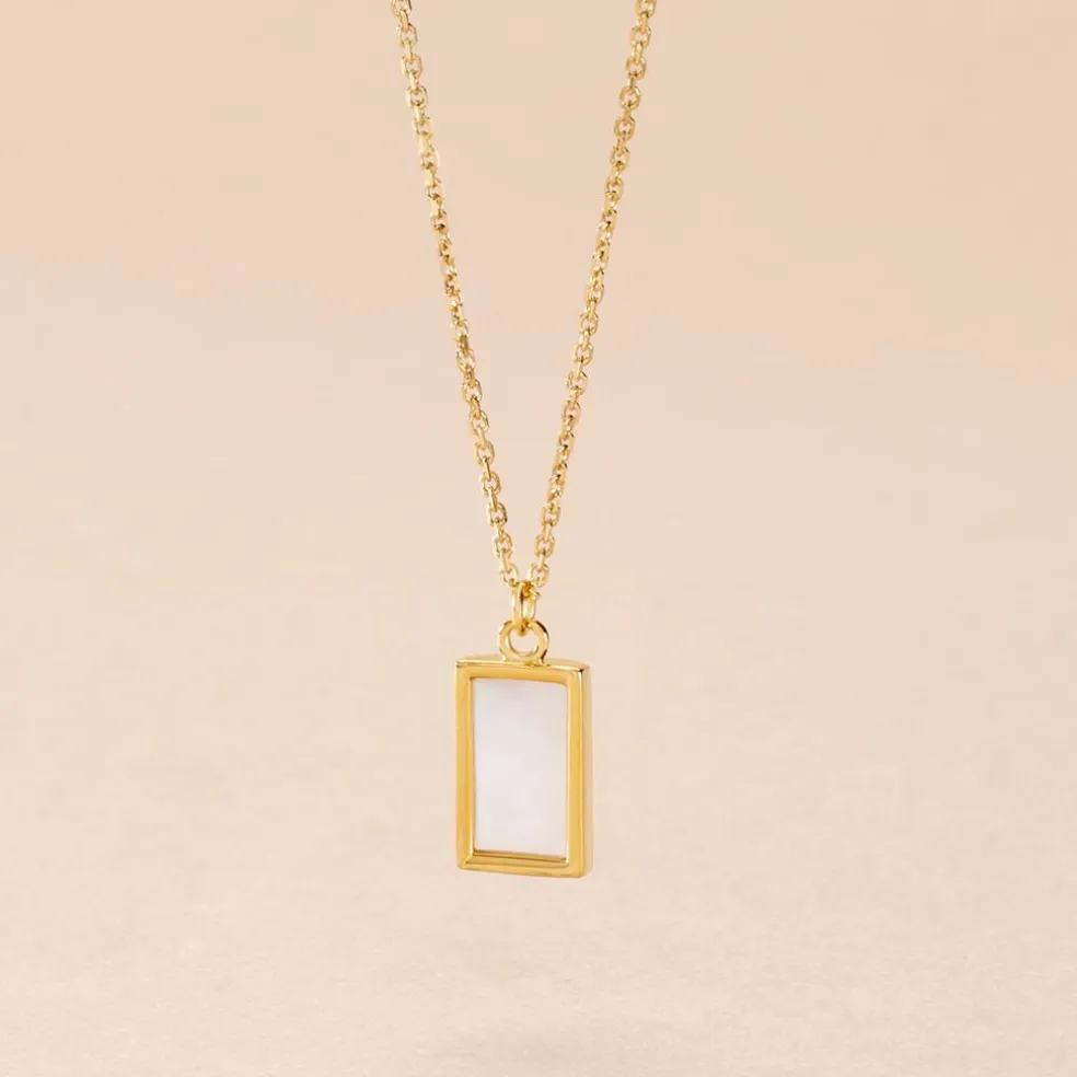 Collier Hallie Or Jaune Nacre