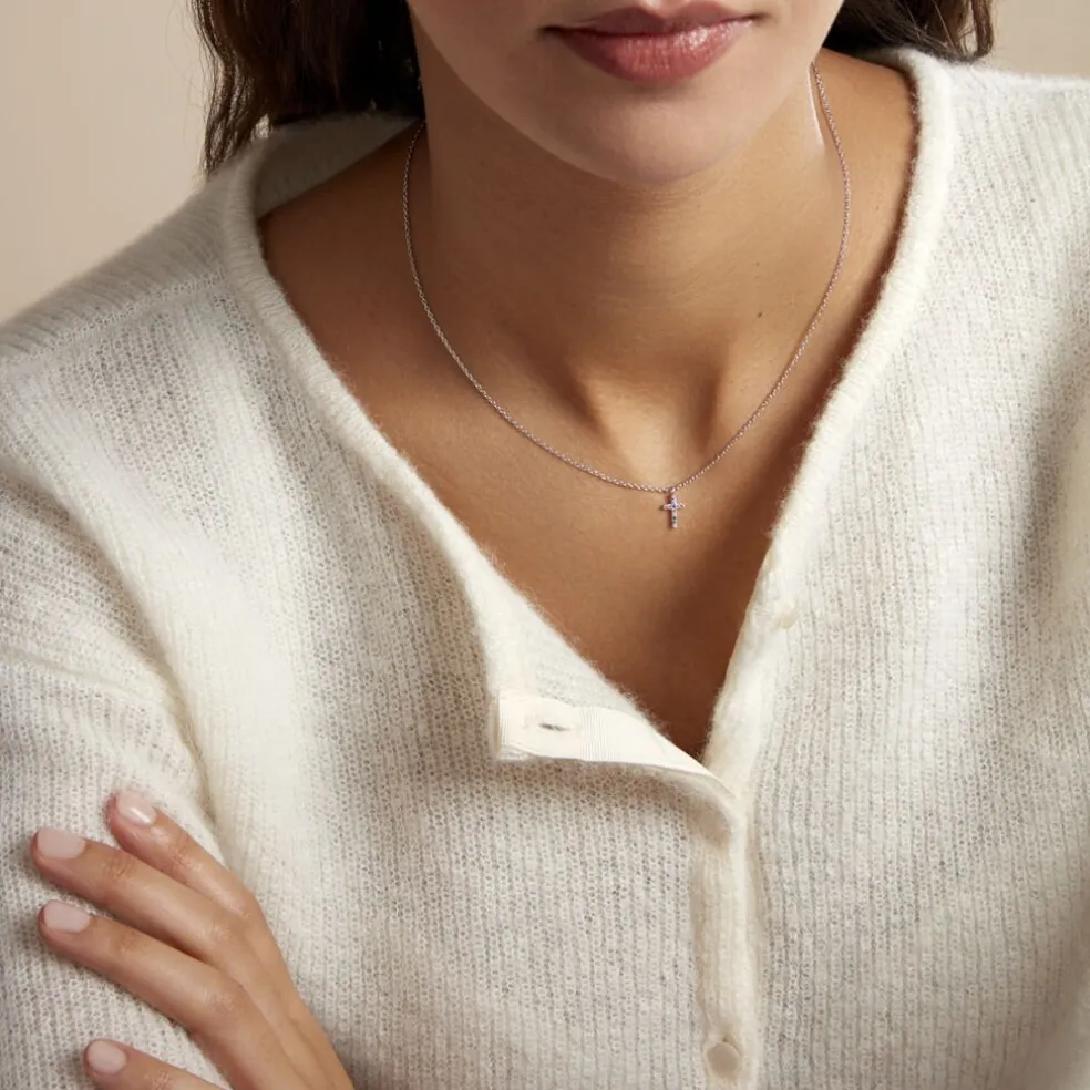 Collier Haïvy Argent Blanc Oxyde De Zirconium