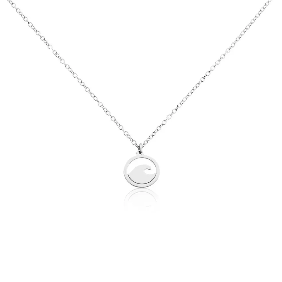 Collier Hawai Argent Blanc