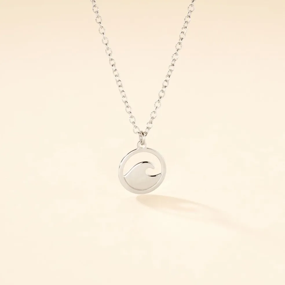 Collier Hawai Argent Blanc