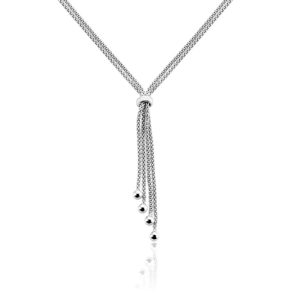 Collier Haziza Argent Blanc