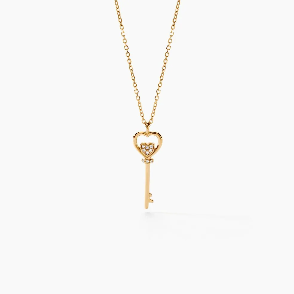 Collier Heartkey Or Jaune Diamant