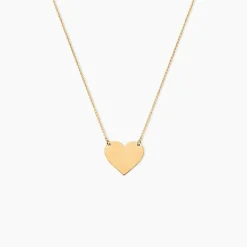 Collier Helenia Coeur Gravable Or Jaune