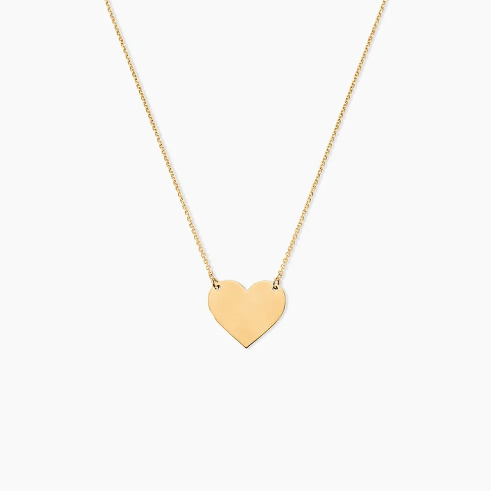 Collier Helenia Coeur Gravable Or Jaune
