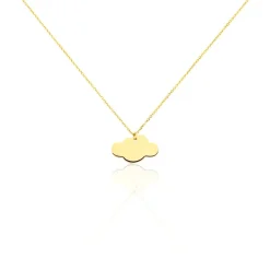 Collier Helenia Nuage Gravable Or Jaune