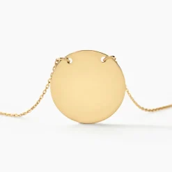 Collier Helenia Pastille Gravable Or Jaune