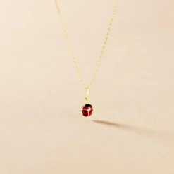 Collier Helidie Coccinelle Or Jaune