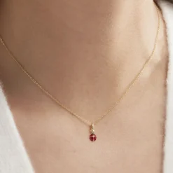 Collier Helidie Coccinelle Or Jaune
