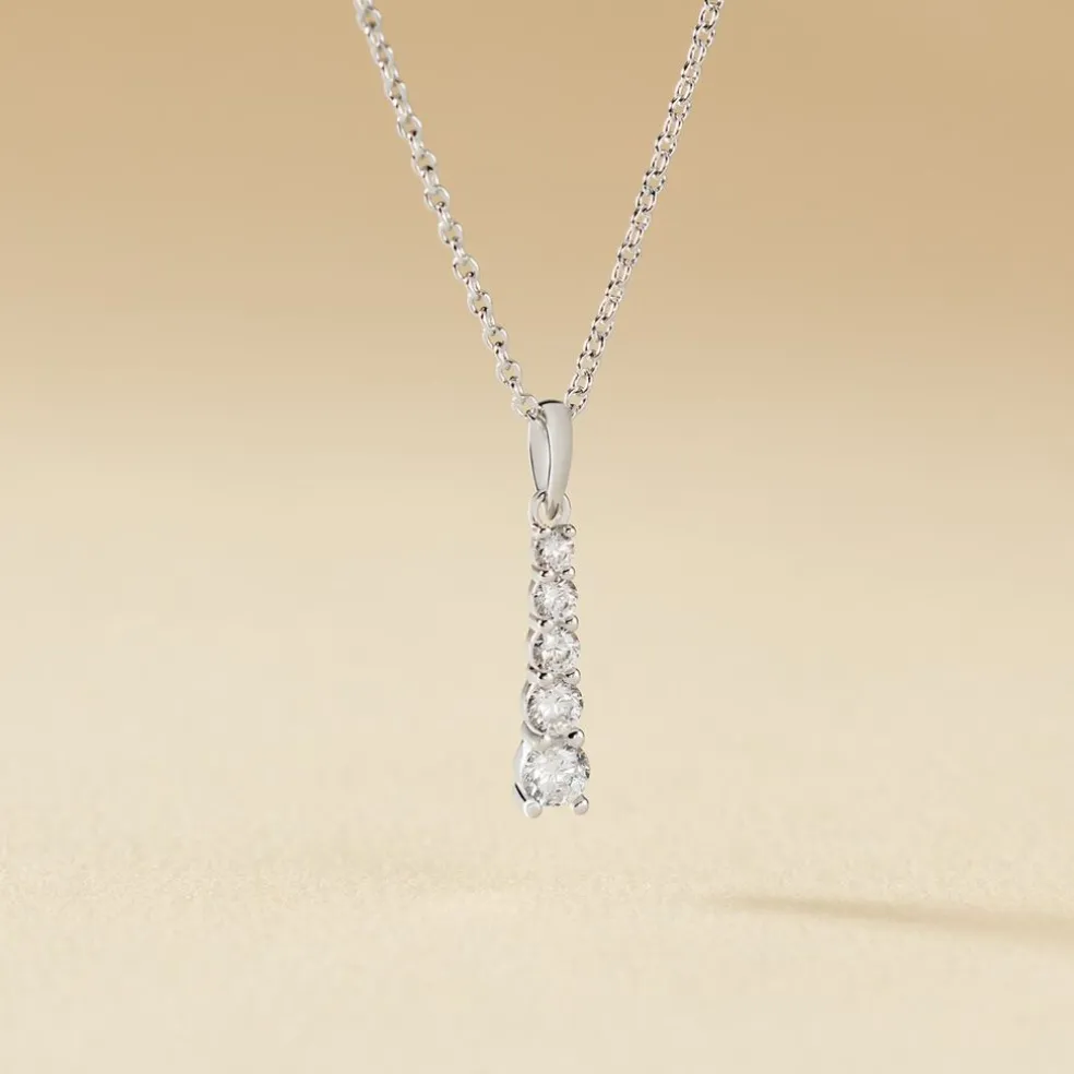 Collier Henriet Argent Blanc Oxyde De Zirconium