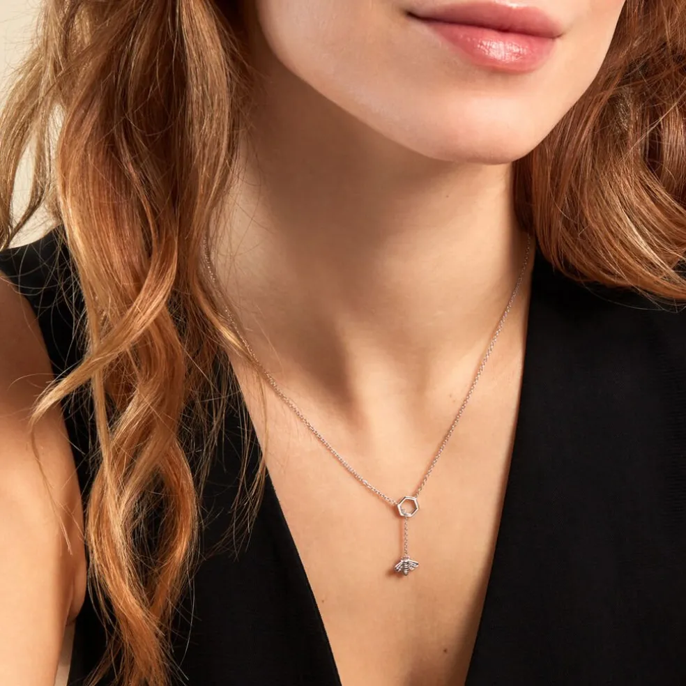 Collier Honey Argent Blanc