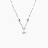 Collier Honey Argent Blanc Oxyde De Zirconium