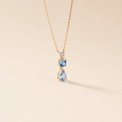 Collier Huffie Plaqué Or Jaune Pierre D'imitation