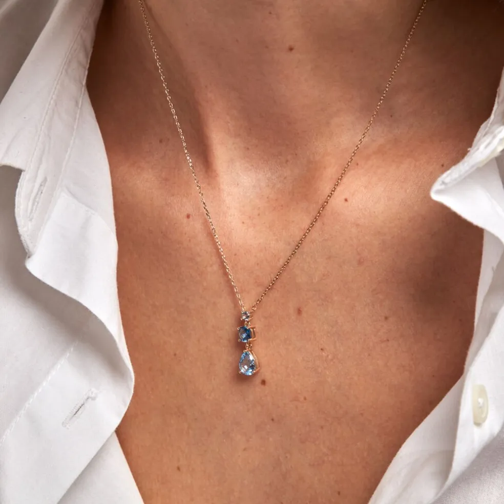 Collier Huffie Plaqué Or Jaune Pierre D'imitation