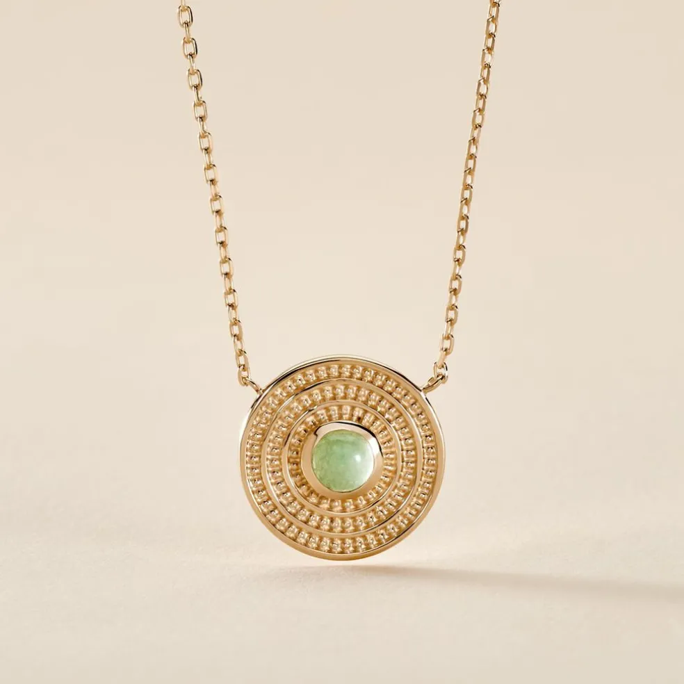 Collier Hugolin Plaqué Or Aventurine