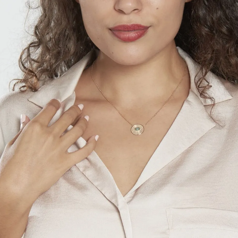 Collier Hugolin Plaqué Or Aventurine