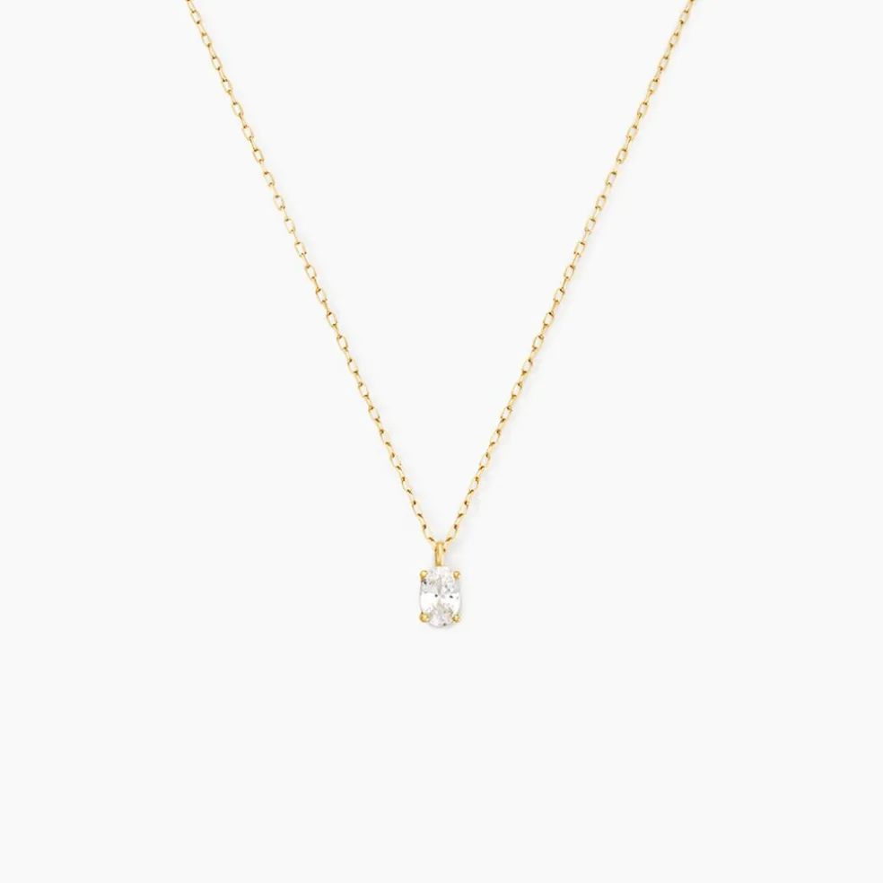 Collier Husam Or Jaune Oxyde De Zirconium