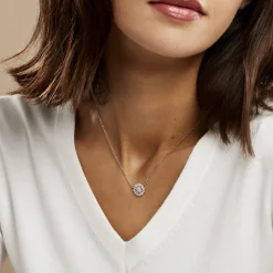 Collier Hyelana Argent Blanc Oxyde De Zirconium