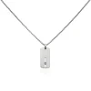 Collier Iefan Acier Blanc Oxyde De Zirconium